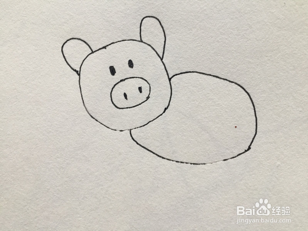 如何画一个简单的小猪简笔画