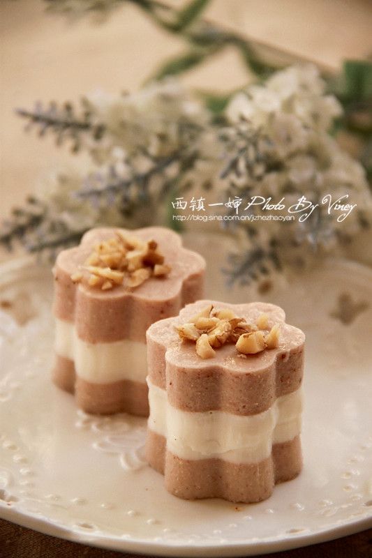 核桃椰汁梅花糕