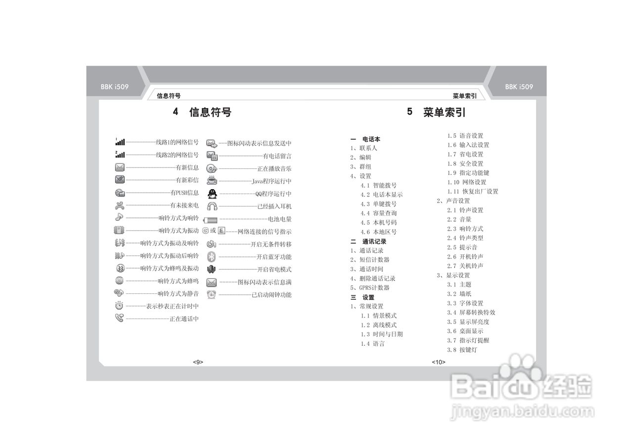 步步高i509手机使用说明书:[2]