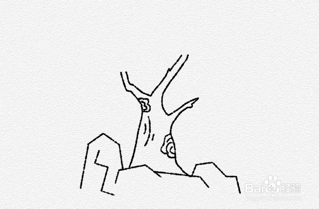 松柏树简笔画