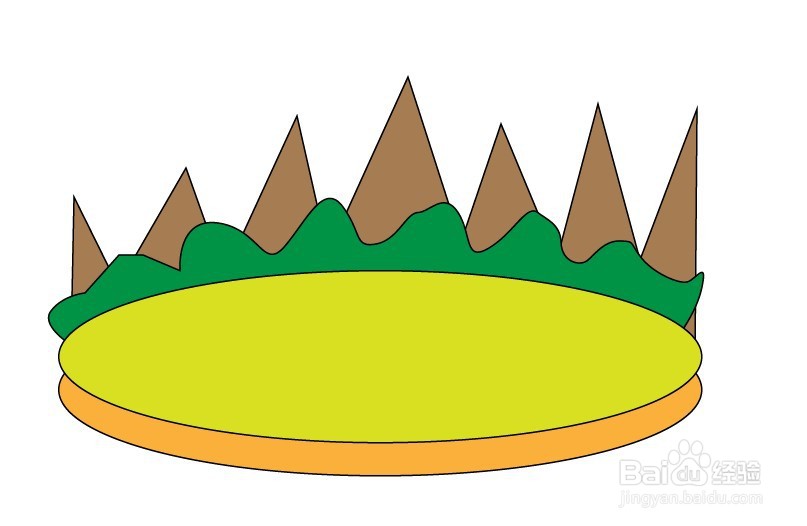 ai绘制一个扁平的户外场景