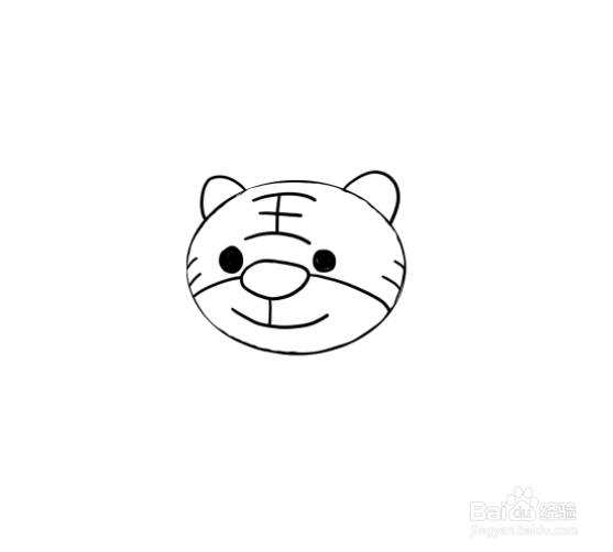 小老虎的简笔画(3)