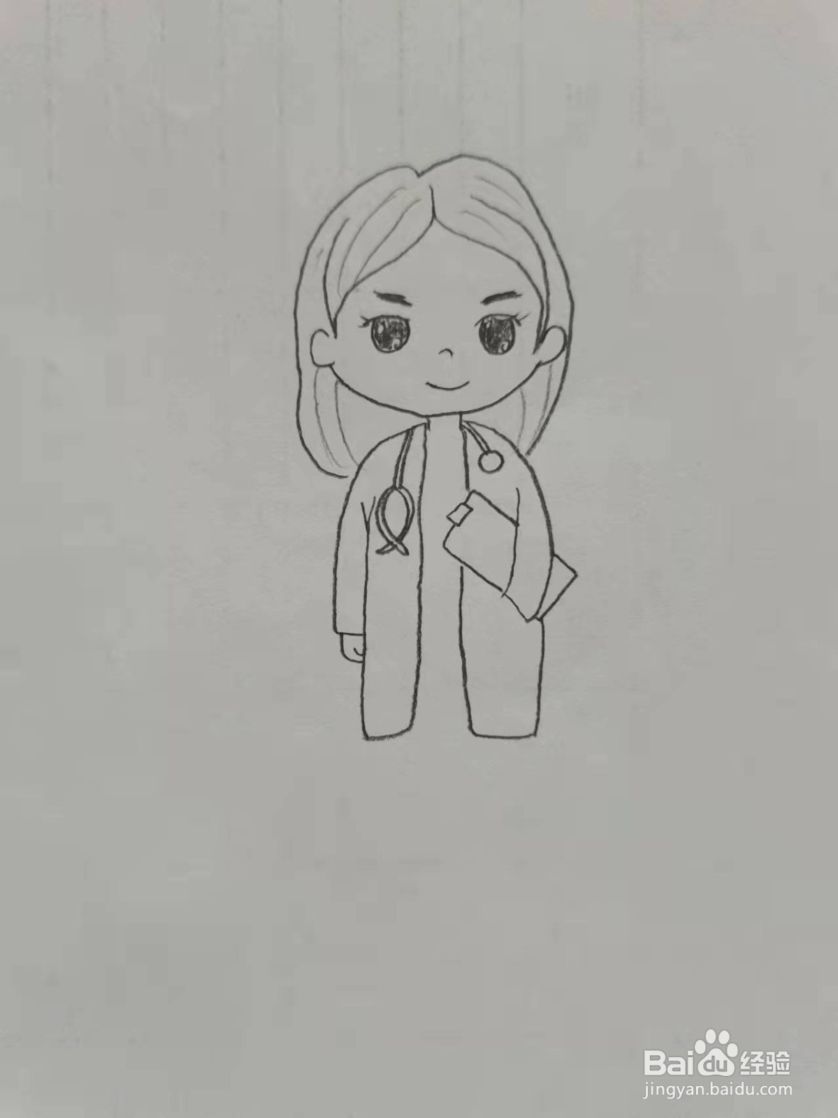 卡通医生简笔画