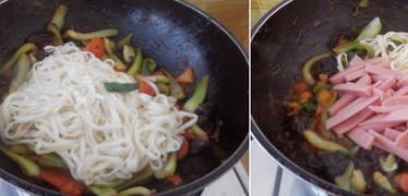 油菜西红柿炒面