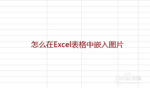 怎么在excel表格中嵌入图片