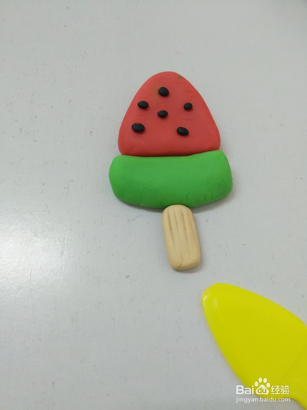 西瓜造型的冰棍怎么捏
