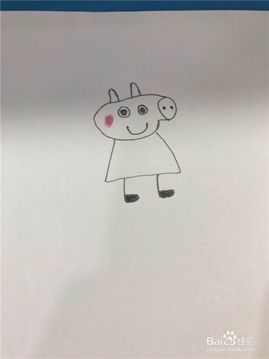小猪佩奇的简笔画画法