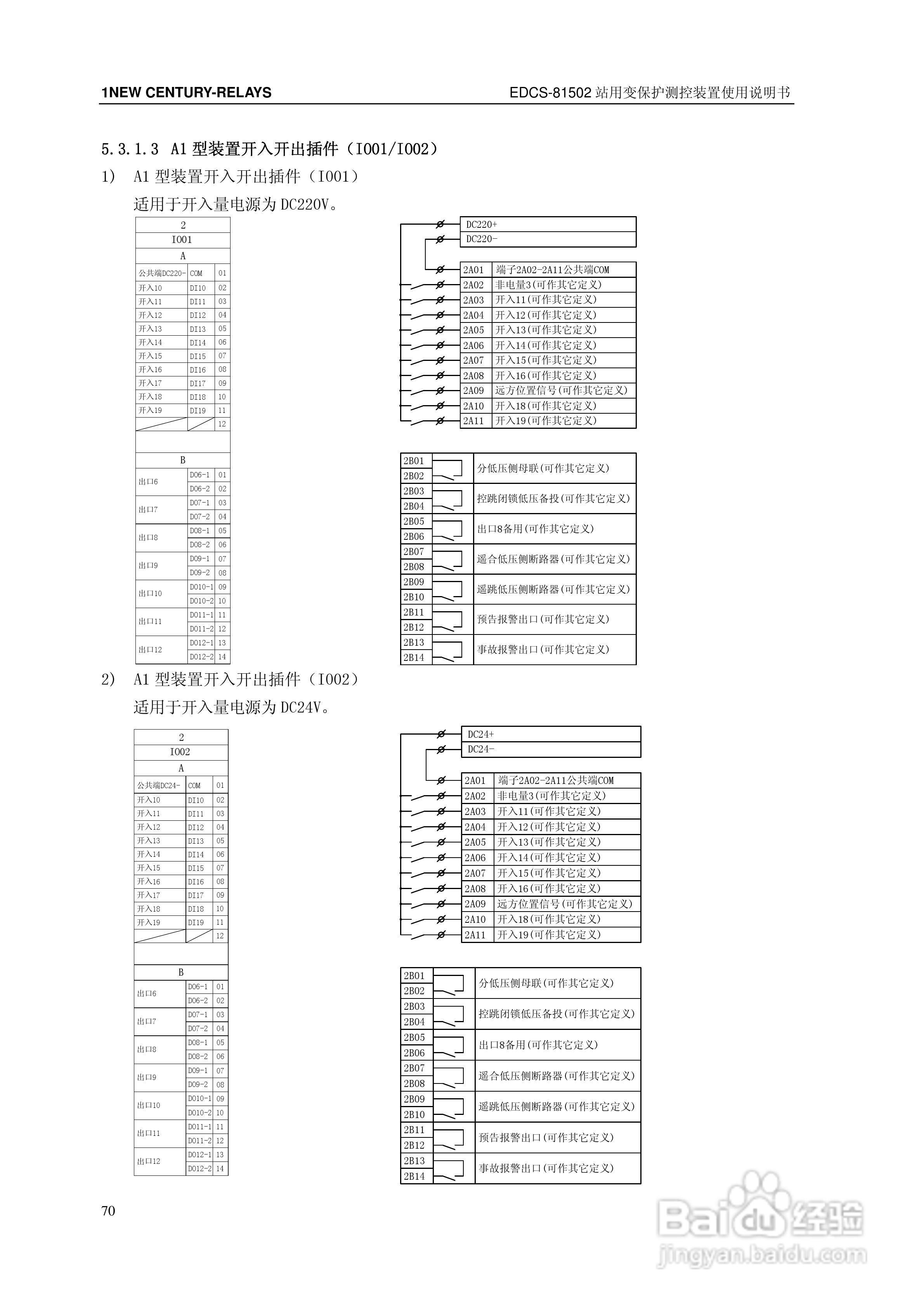 新世纪EDCS-81503站用变保护测控装置说明书:[8]