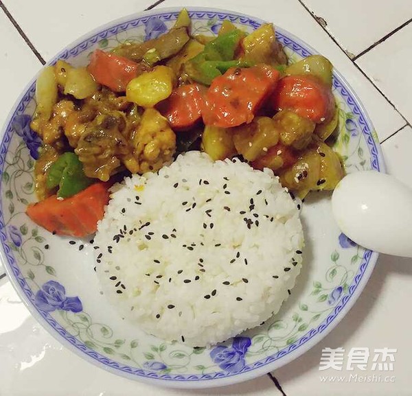 咖喱鸡肉饭的做法