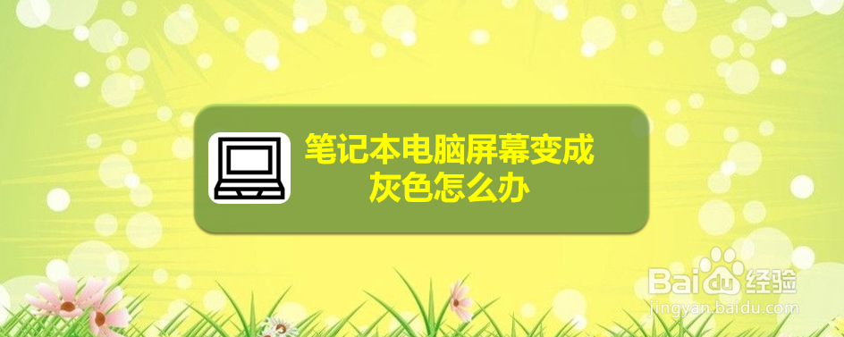 笔记本电脑屏幕变成灰色怎么办