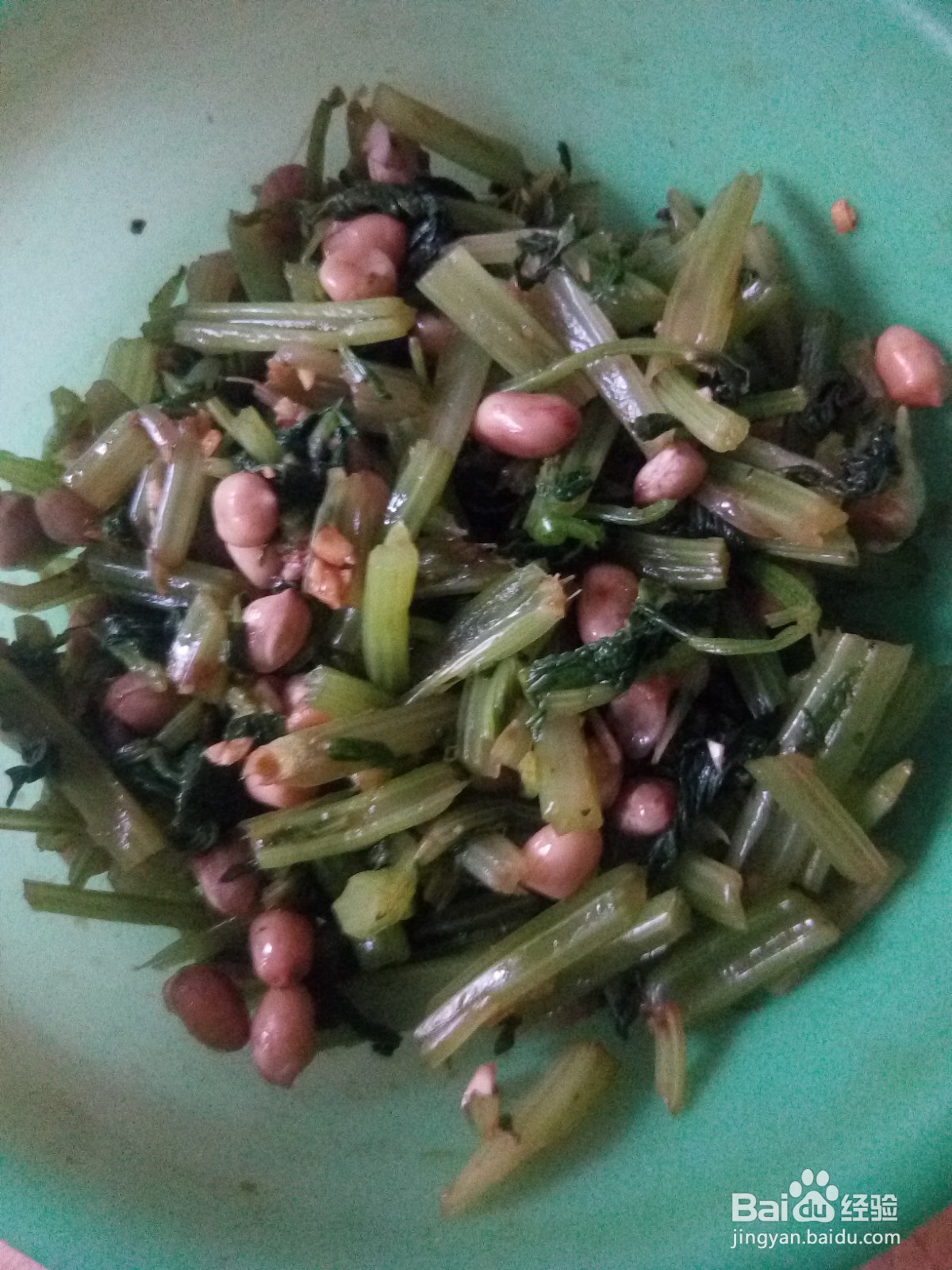 凉拌菜芹菜拌花生 百度经验