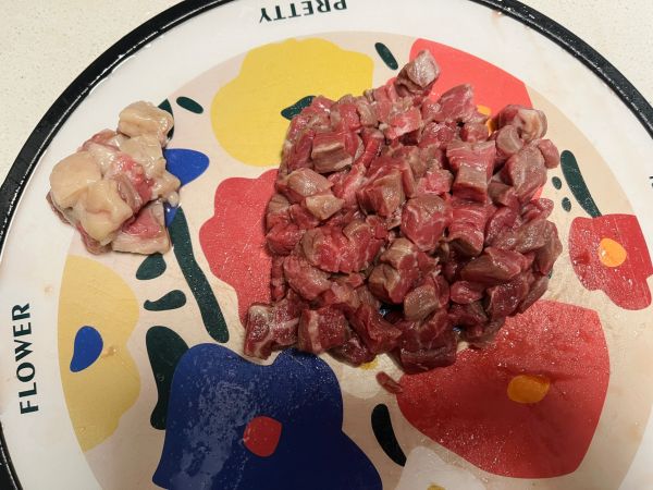 黑胡椒双椒牛排粒