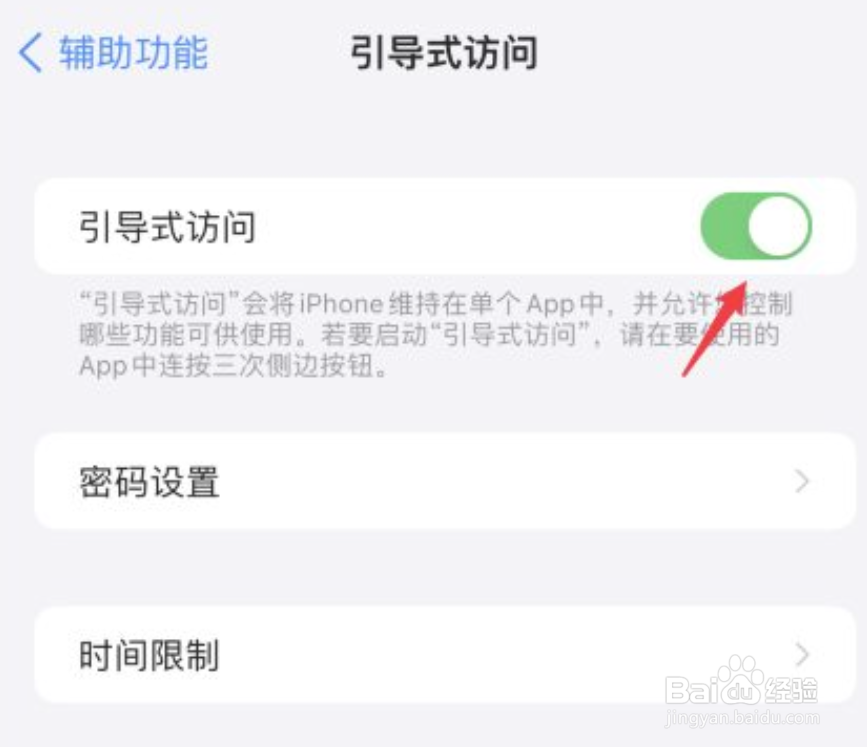 苹果手机引导式访问怎么设置