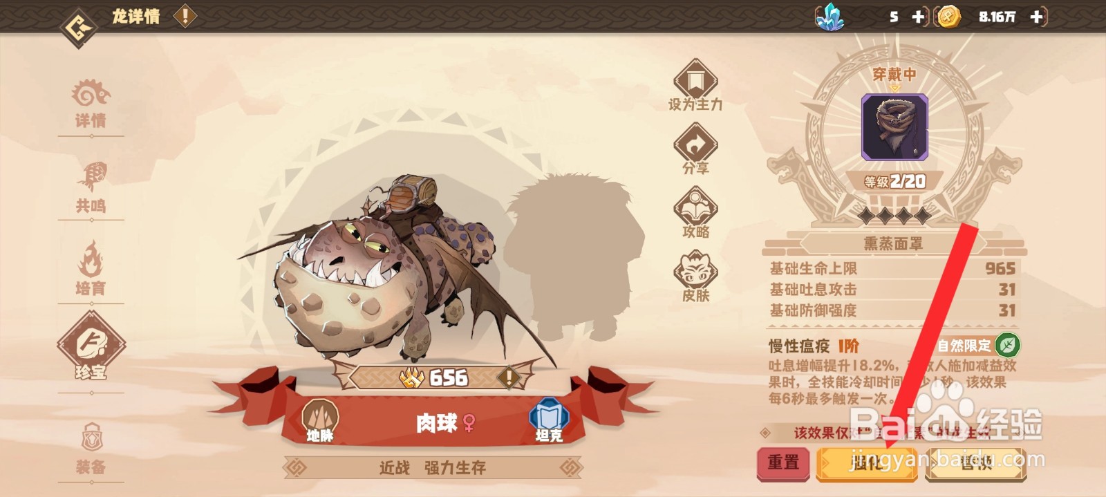 驯龙高手旅程的肉球龙如何使用珍宝进阶