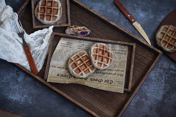 黑芝麻紫薯华夫饼