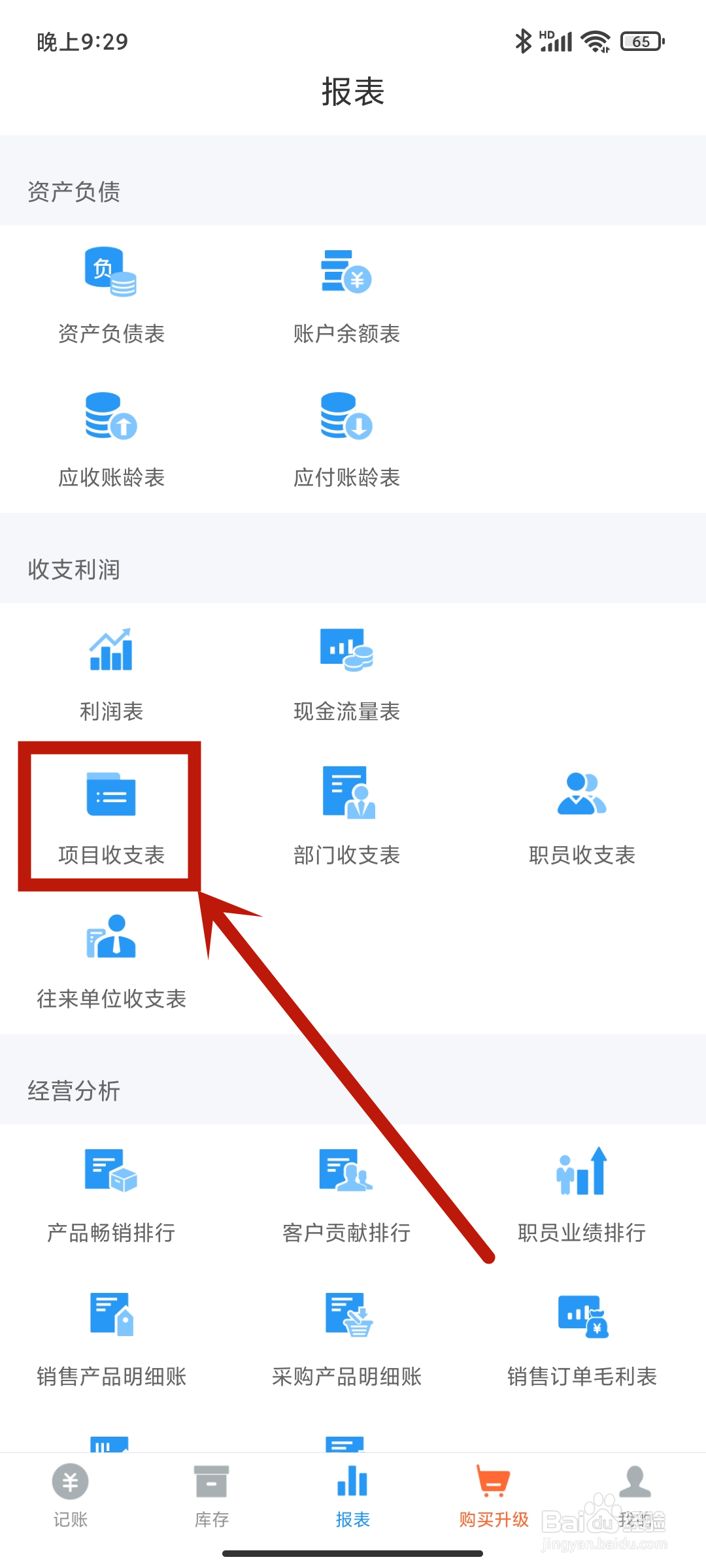 账王记账app在哪里查看【项目收支表】