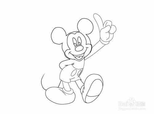 怎么画一只简笔的米奇