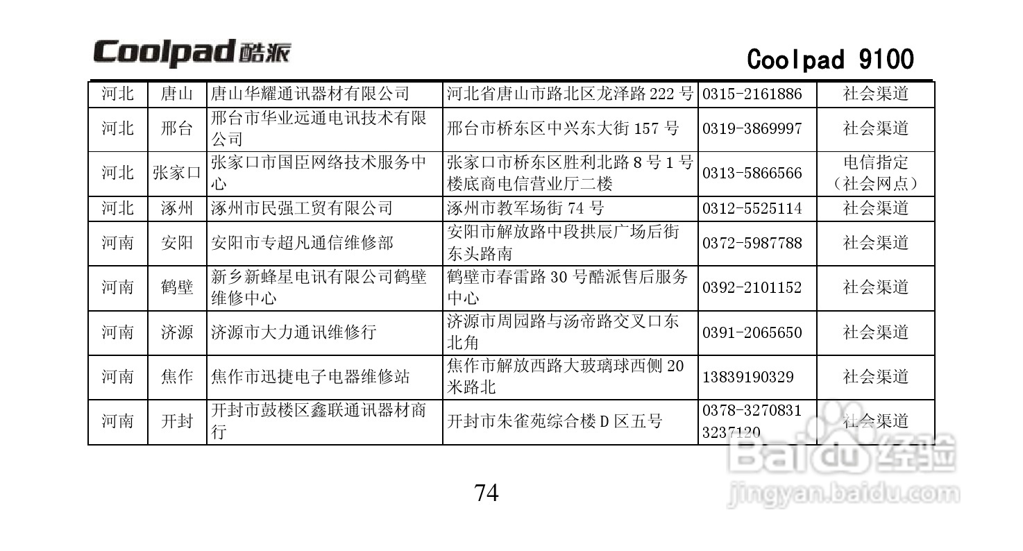 酷派Coolpad 9100手机使用说明书:[9]