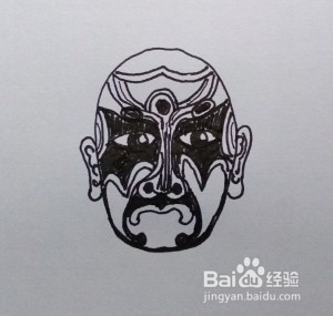 线描画：脸谱（1）