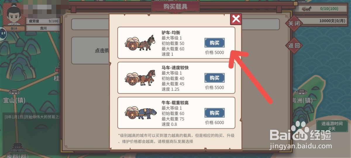 四海一商怎么去驿站购买一辆驴车