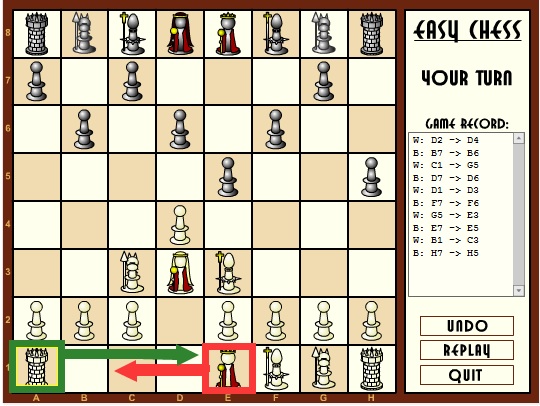 国际象棋里面的 王车移位 是怎么移的