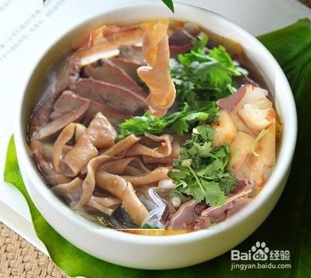 鸭血豆泡粉丝汤 百度经验