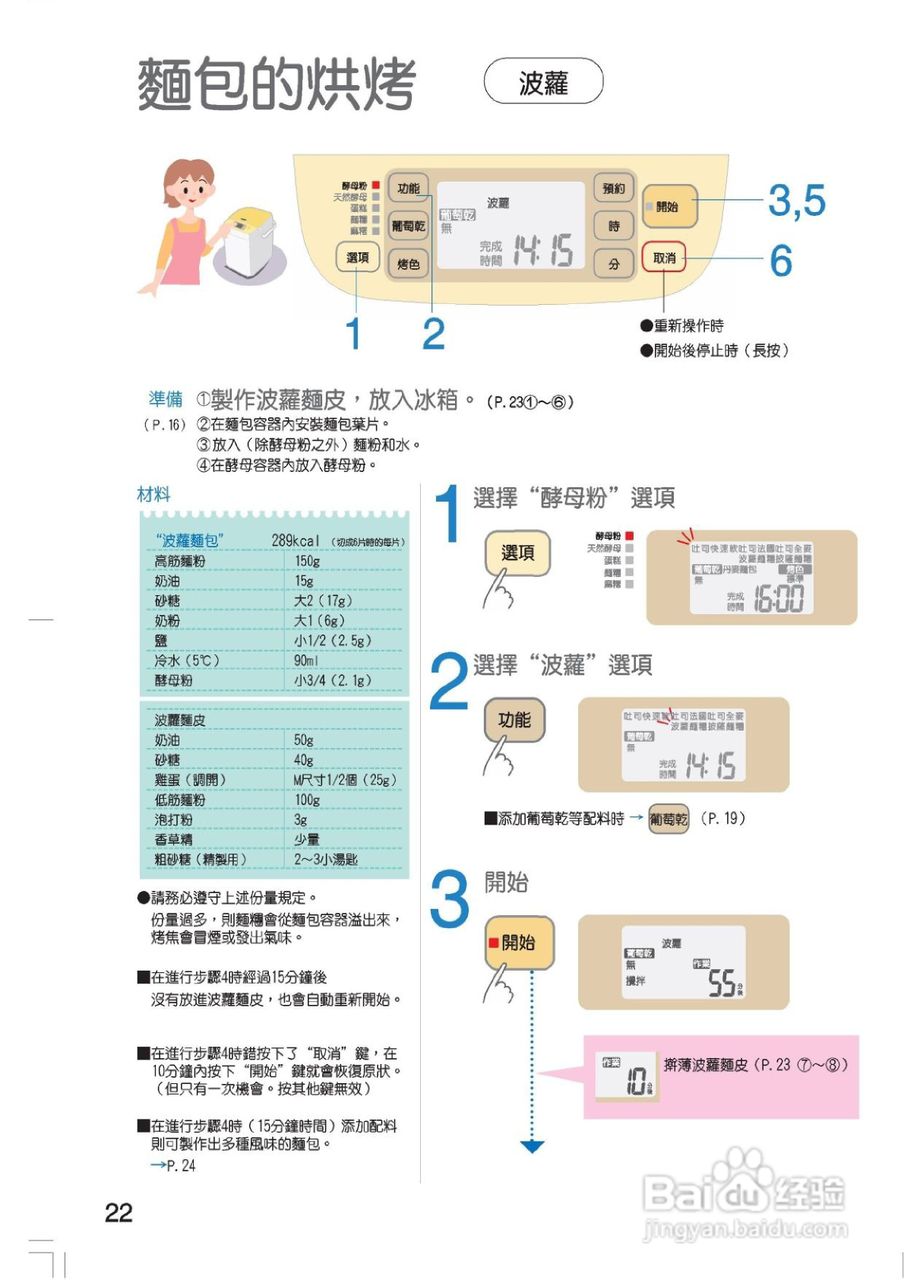 松下SD-BM101全自动制面包机使用说明书:[3]