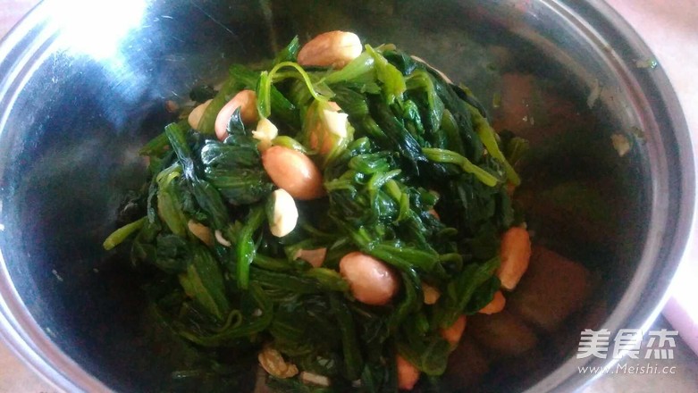 陈醋菠菜花生米
