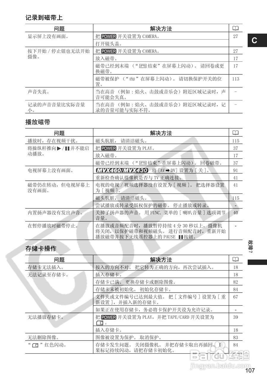 佳能MVX460数码摄像机使用说明书:[11]