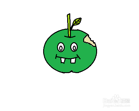 <b>简笔画-如何画被咬苹果的简笔画</b>