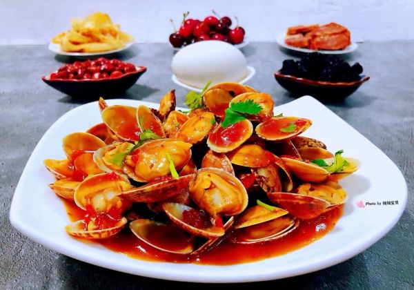 蒜蓉辣椒酱炒花甲