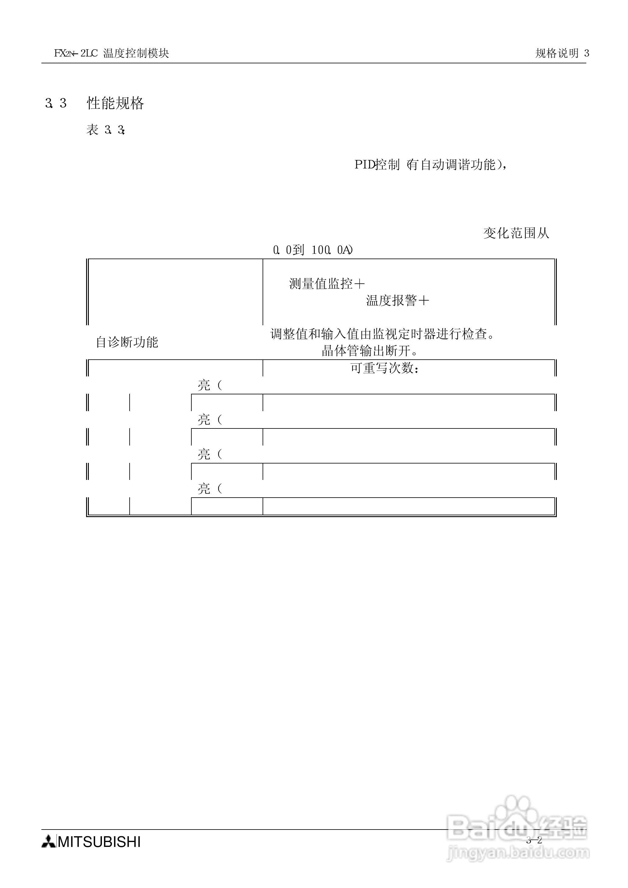 MITSUBISHI FX2N-2LC温度控制模块说明书:[4]