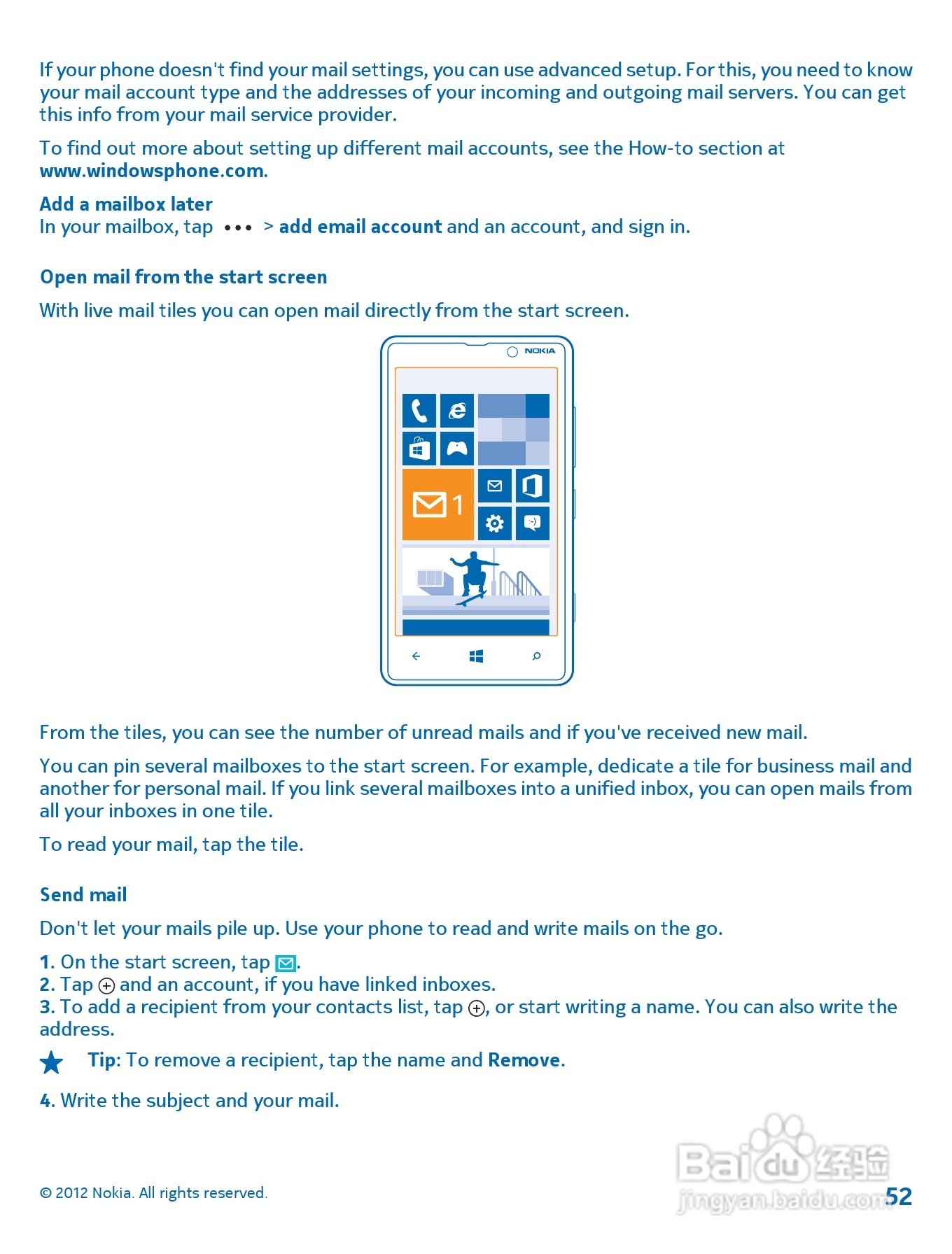 诺基亚Nokia Lumia 820手机使用说明书:[6]