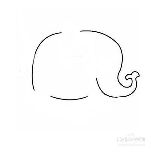 简笔画-如何画大象的简笔画