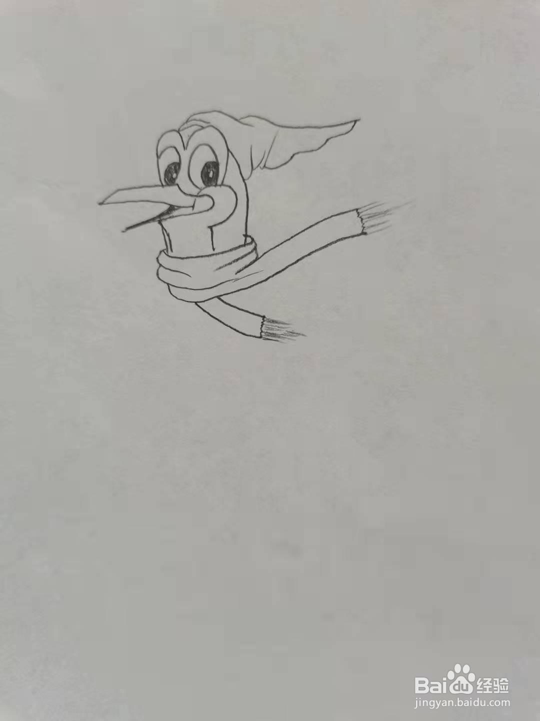 调皮的企鹅简笔画