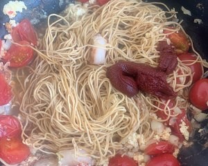 番茄焖虾仁面