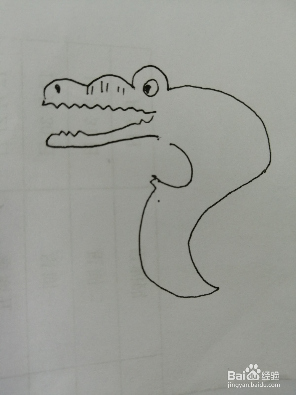 简笔画可爱的鳄鱼怎么画