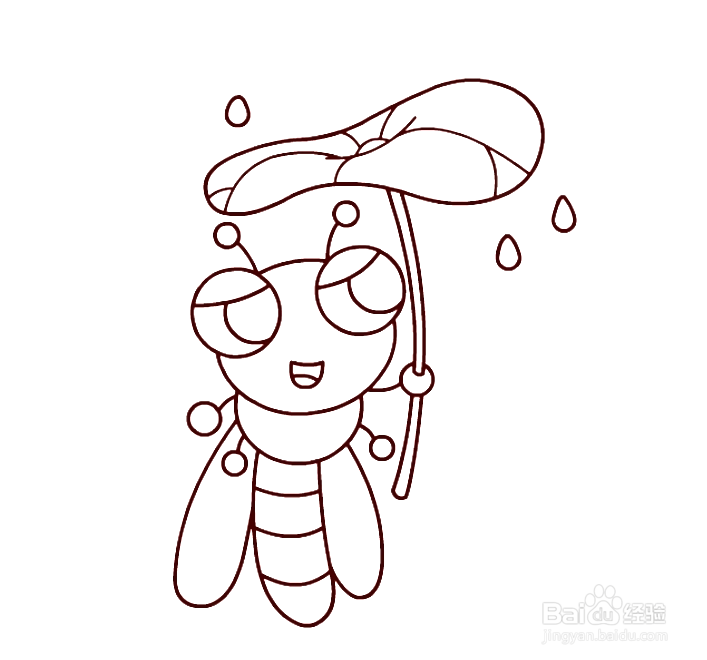 如何画卡通蜻蜓的简笔画?