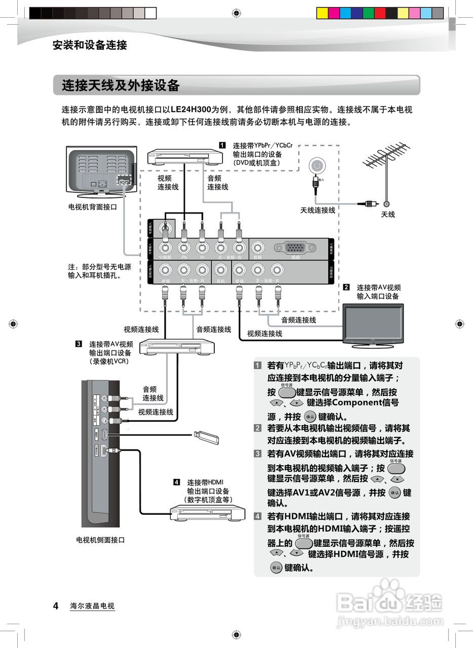 海尔LE24H300液晶彩电使用说明书