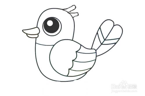 蓝色小鸟的画法