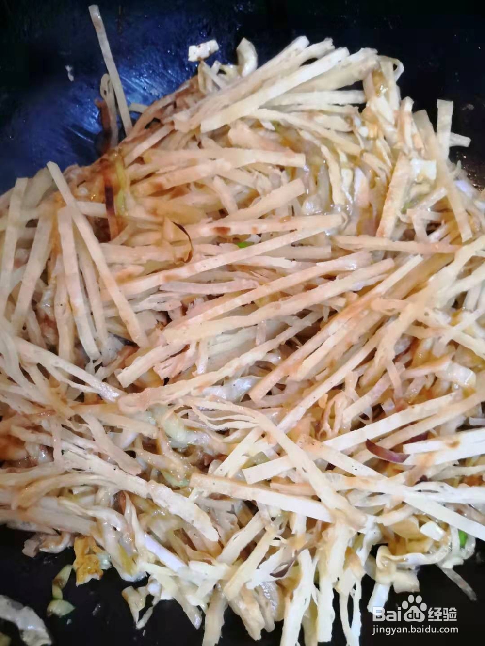 如何做家常鸡蛋炒饼丝