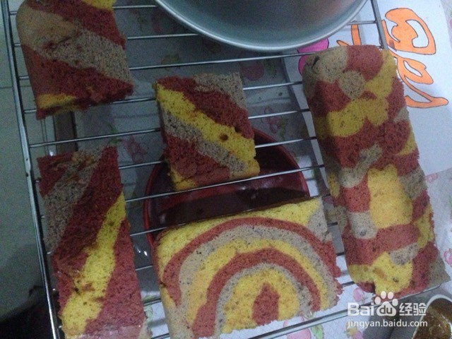 彩色切块小蛋糕的做法