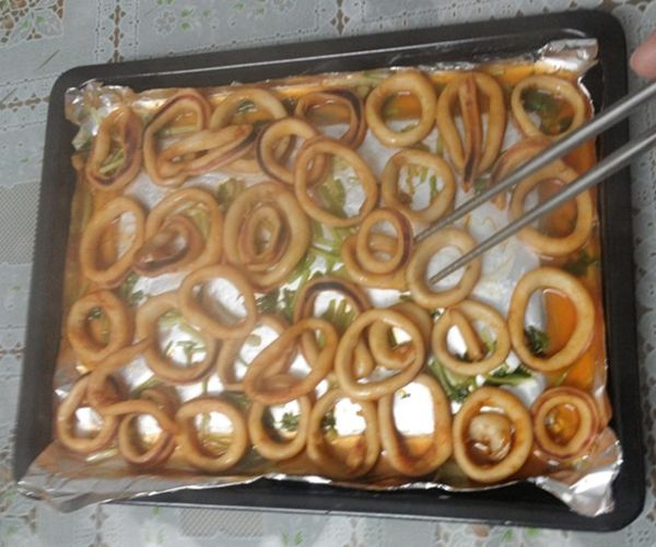 奥尔良烤鱿鱼圈