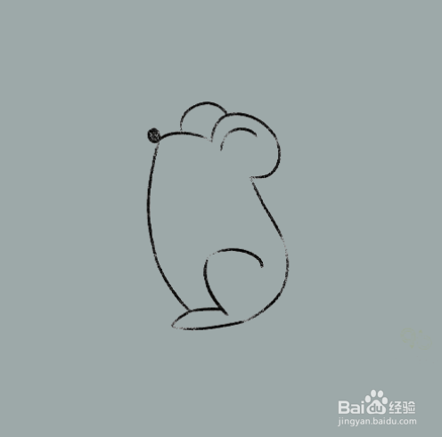 如何手工画可爱的老鼠简笔画?