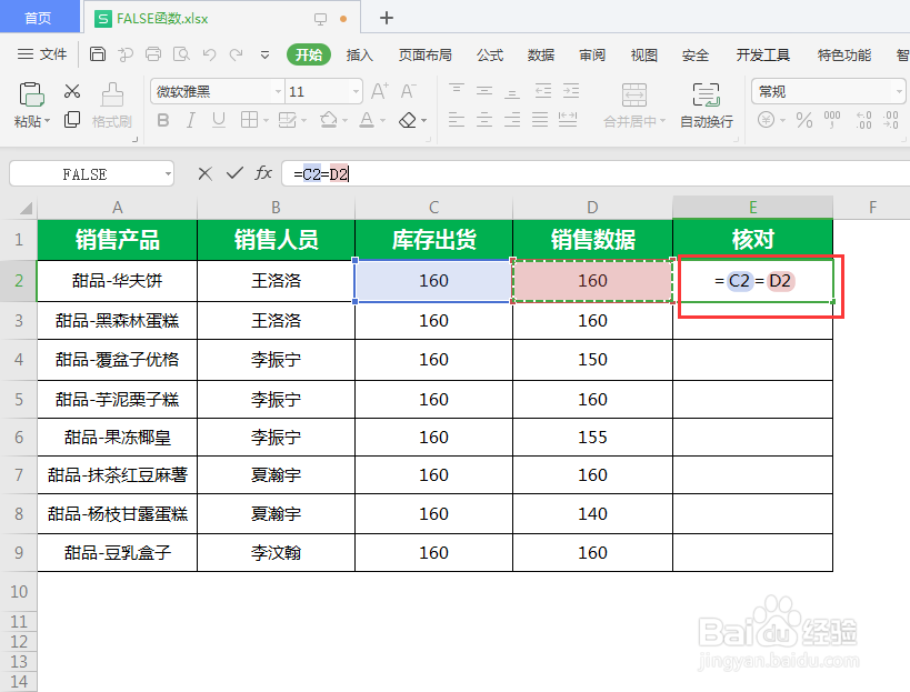 FALSE函数的意思