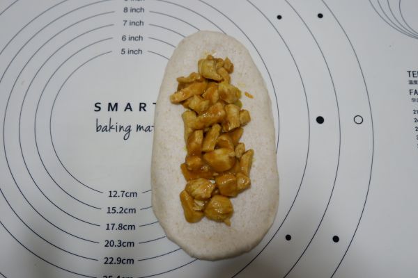 全麦咖喱鸡肉软欧面包