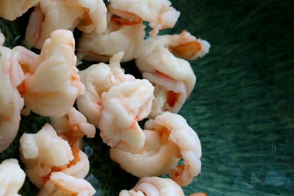 酸辣秋葵拌虾仁