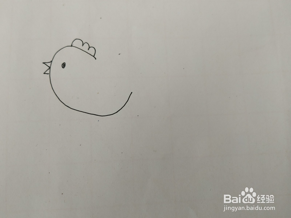 小鸡简笔画怎么画、怎么画可爱的小鸡
