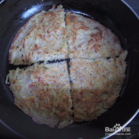 最美味早餐-土豆丝鸡蛋饼的做法
