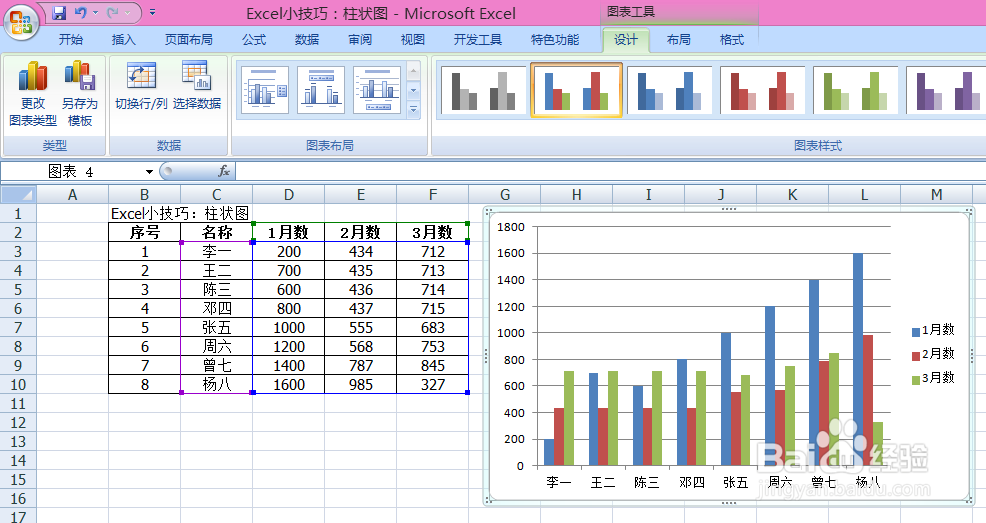 Excel小技巧：柱状图